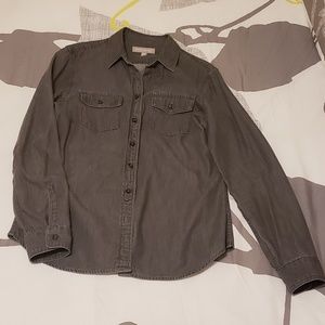 Banana Republic- Gray Denim Button Down Shirt
